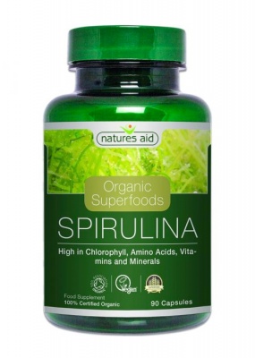 Natures Aid Organic Spirulina 500mg 90 caps